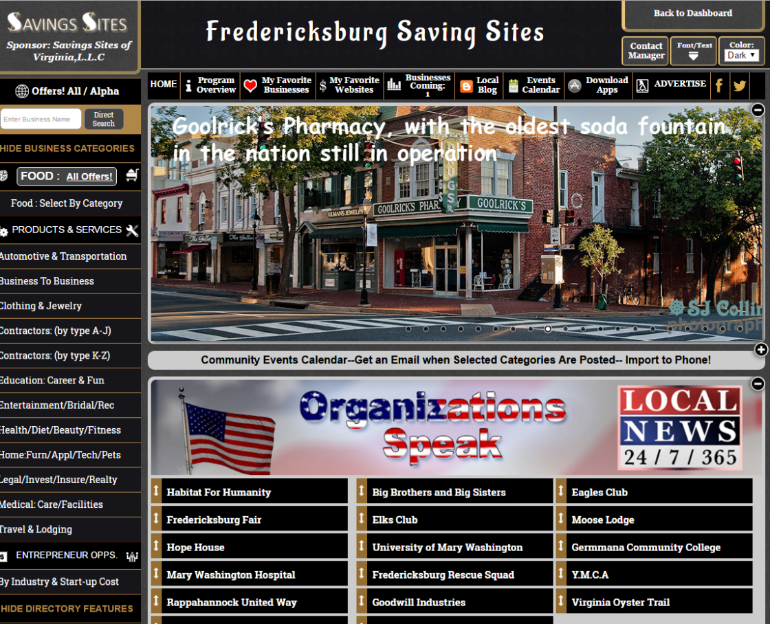 Fredericksburg Saving Sites